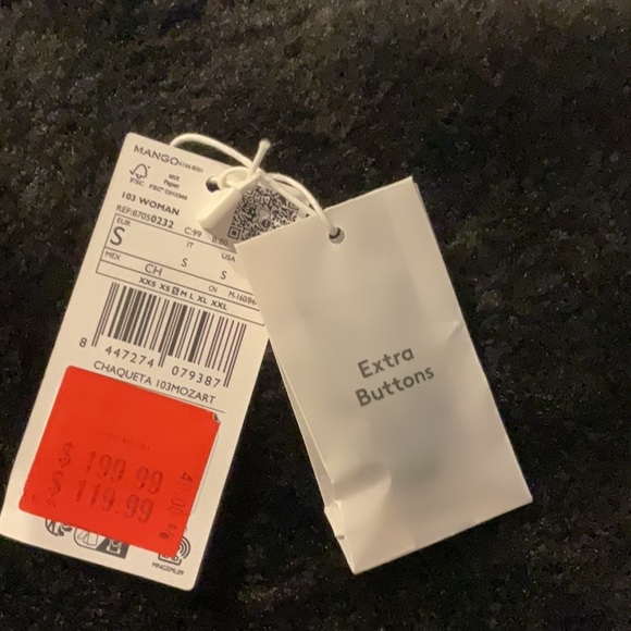 Mango black shearling jacket - Picture 4 of 4